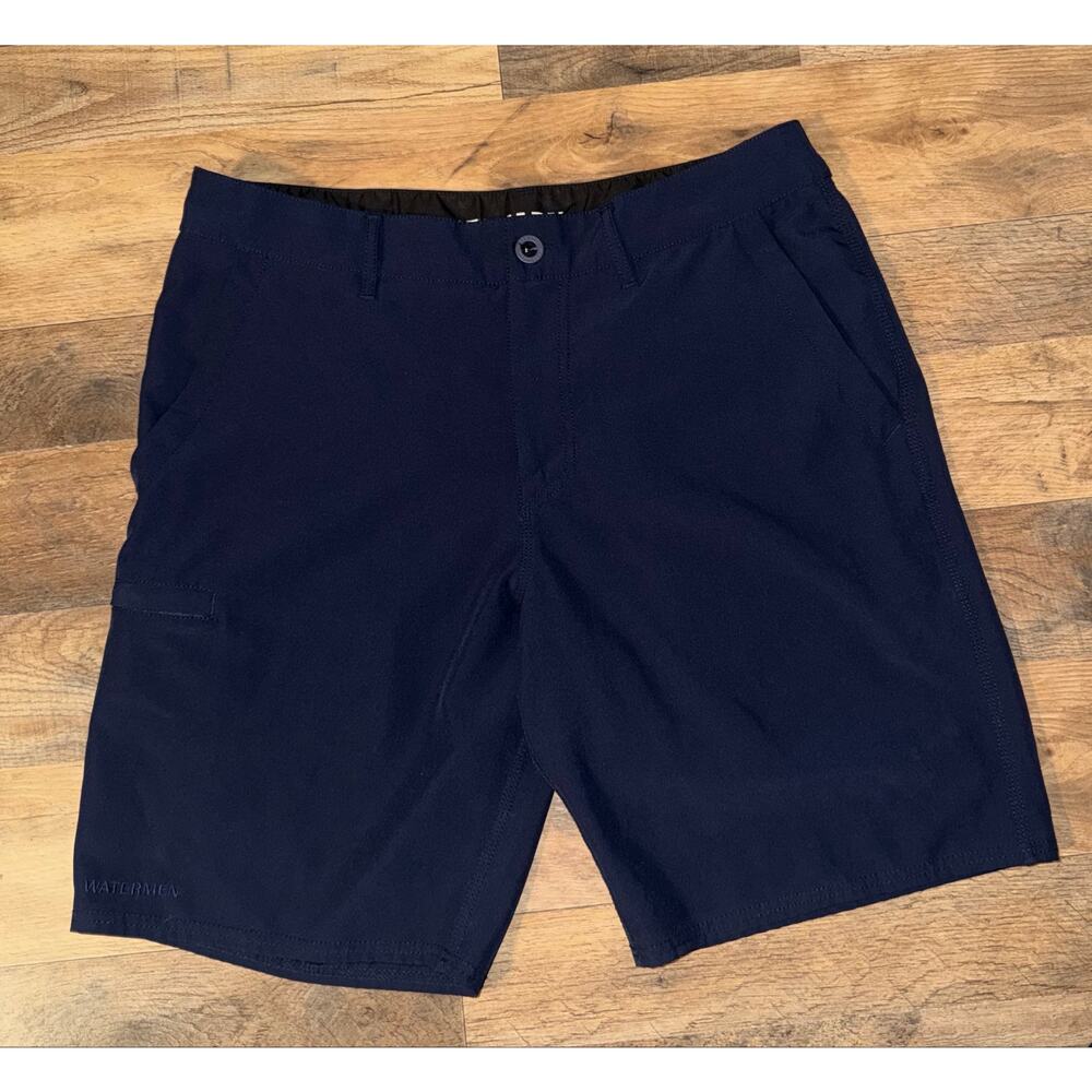 Watermen navy blue crew hybrid shorts
